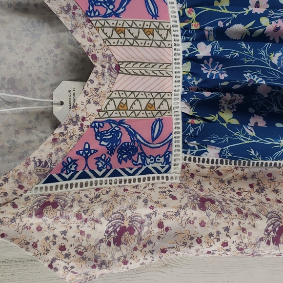 Made with Love multi print camisole tank top with trim Size Small NWT - Picture 2 of 6